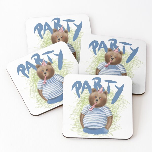 Item preview, party bear designed and sold by FrauBlaschi.