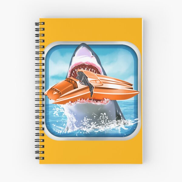 Item preview, The Race Boat Eating Shark designed and sold by ChristinasMess.