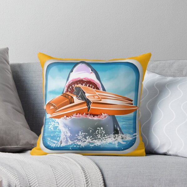 Item preview, The Race Boat Eating Shark designed and sold by ChristinasMess.