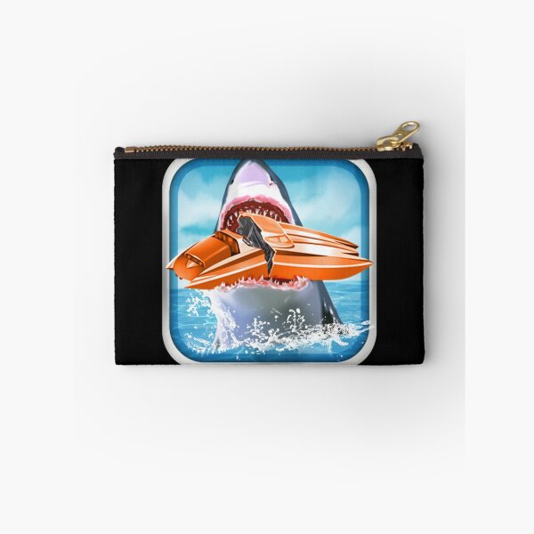 Item preview, The Race Boat Eating Shark designed and sold by ChristinasMess.
