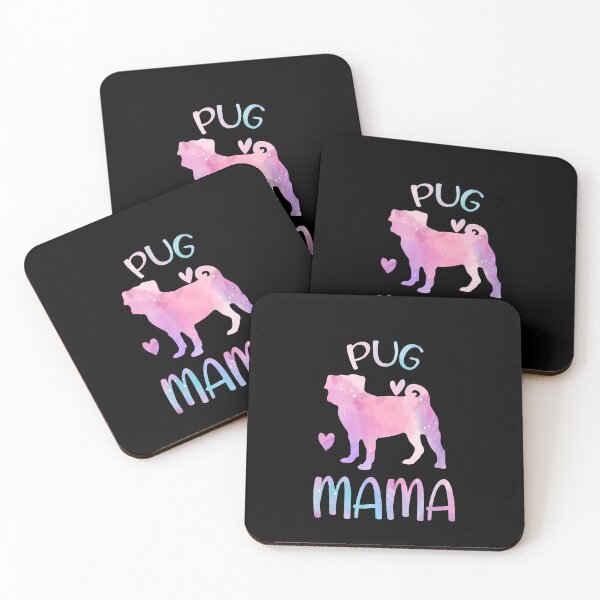 Item preview, Pug Mom Shirt, Watercolor Dog Mom, Pug dog Mama mother, Pug Owner Mom Chritmas Birthday Gift designed and sold by xlnv.