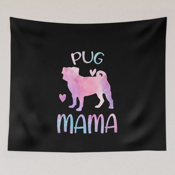 Item preview, Pug Mom Shirt, Watercolor Dog Mom, Pug dog Mama mother, Pug Owner Mom Chritmas Birthday Gift designed and sold by xlnv.