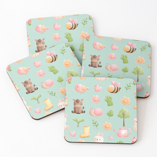 Item preview, Cute Kawaii Animals Watercolor Art designed and sold by MameDesign.