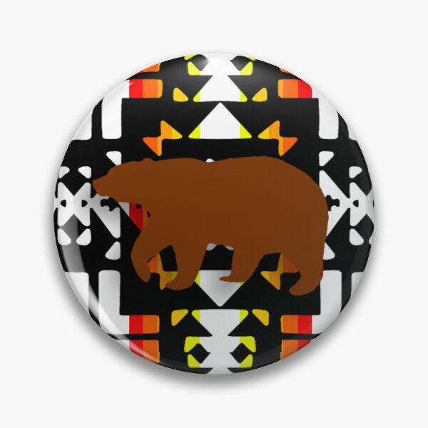 Item preview, White / Black Native Bear Blanket Print designed and sold by JMWCD.