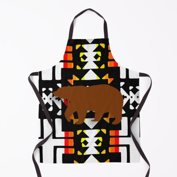 Item preview, White / Black Native Bear Blanket Print designed and sold by JMWCD.