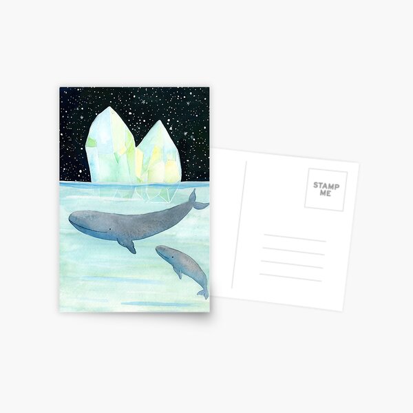 Cool whales on Antarctica Postcard