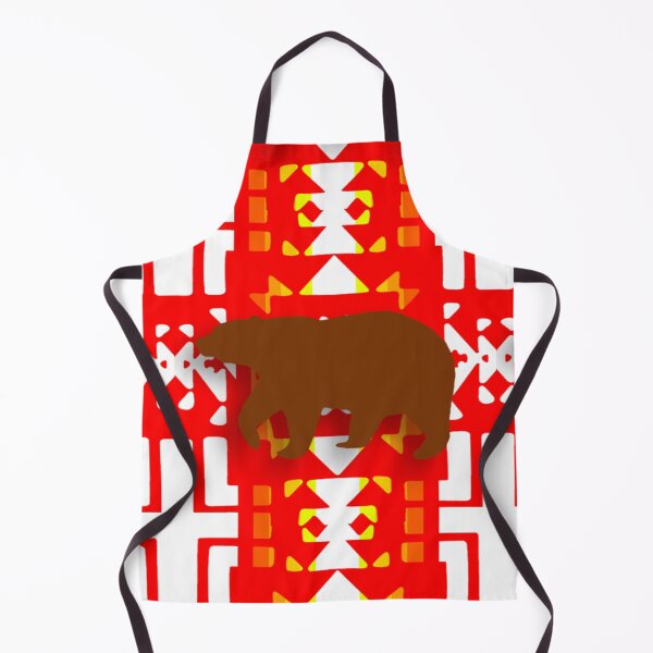 Item preview, Red / White Native Bear Blanket Print designed and sold by JMWCD.