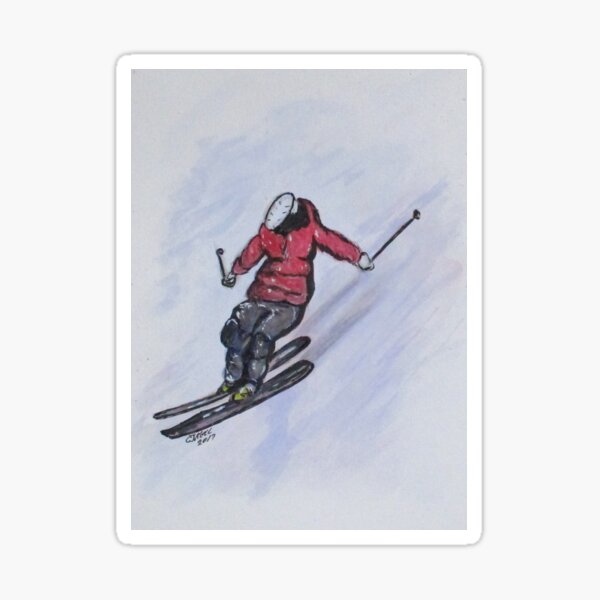 Snow Ski Fun Sticker