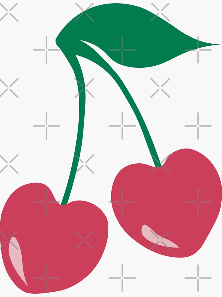 Glitter Cherries Sticker