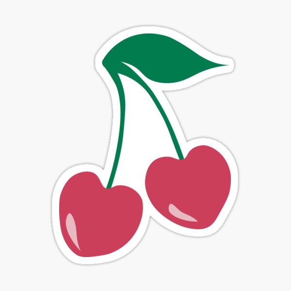 Cherry heart Sticker for Sale by itsmarsrover