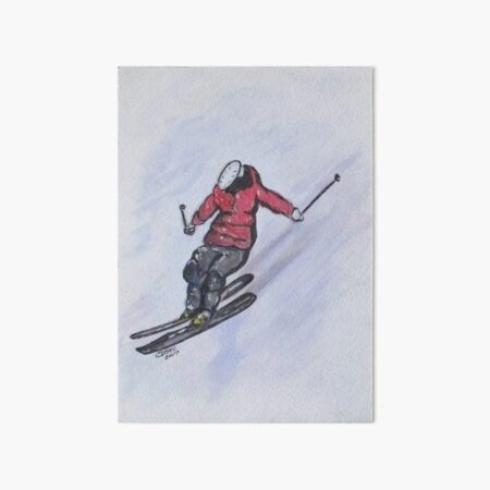 Snow Ski Fun Art Board Print