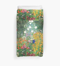 Flower Garden by Gustav Klimt Duvet Cover