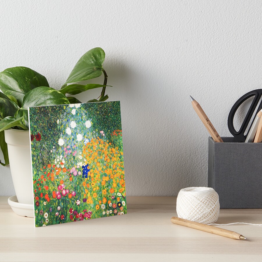 Flower Garden by Gustav Klimt Art Board Print