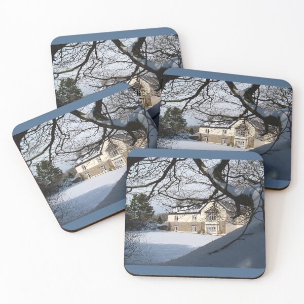 Item preview, COUNTRY HOUSE IN SNOW IN DEVON FRAMED BY BRANCHES designed and sold by Richard Brookes Photography.