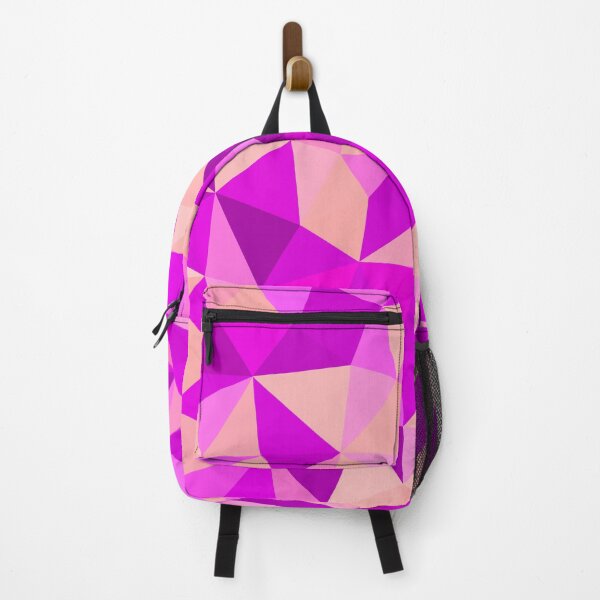 Item preview, Peach and Magenta Multicolored Geometric Triangle Pattern designed and sold by patternsoup.