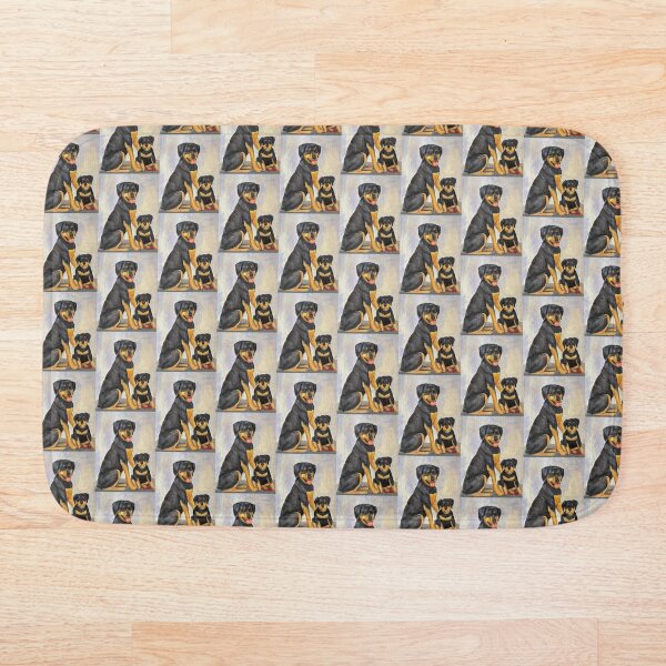 Item preview, Rottweiler and pup designed and sold by DarkRubyMoon.