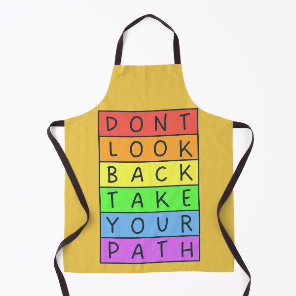 Item preview, Don't look back, take your path - Gray text - Pastel colors rainbow message designed and sold by RainbowWordLand.