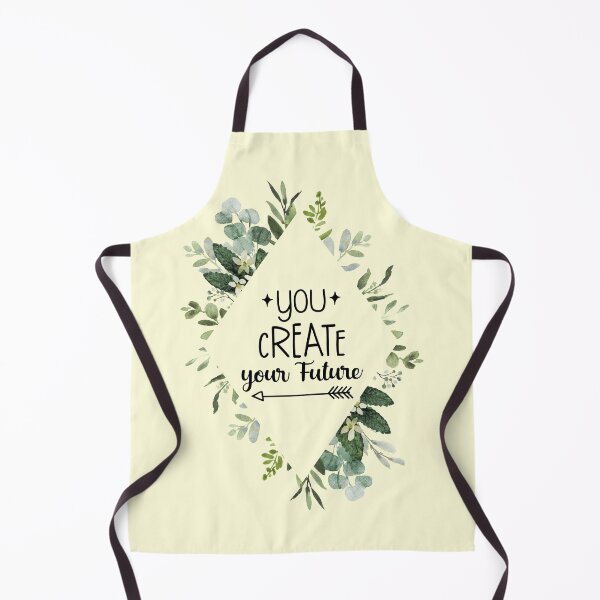 Item preview, You Create Your Future Inspirational Quote | Floral Flower Leaves Diamond Border: designed and sold by LifeAndWonder.