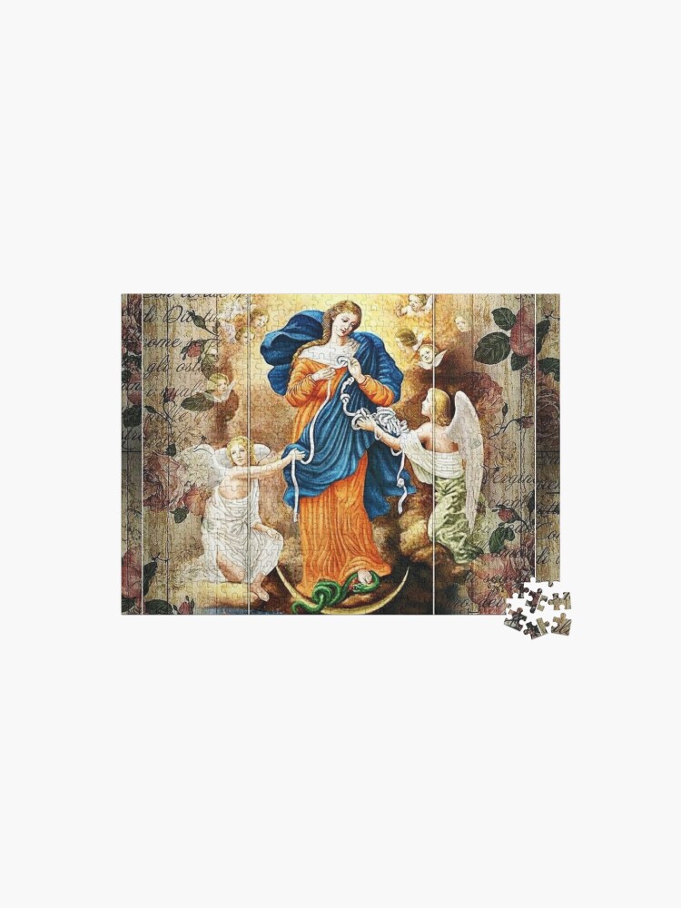 CCWACPP Toile murale de la Vierge Marie encadrée - Images catholiques - Décoration murale de Jésus avec sa