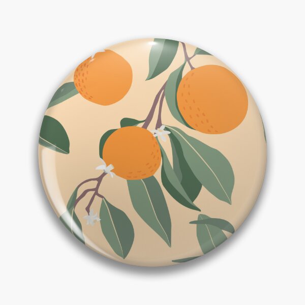 Item preview, Orange Grove in Yellow background  designed and sold by dyesandpigments.