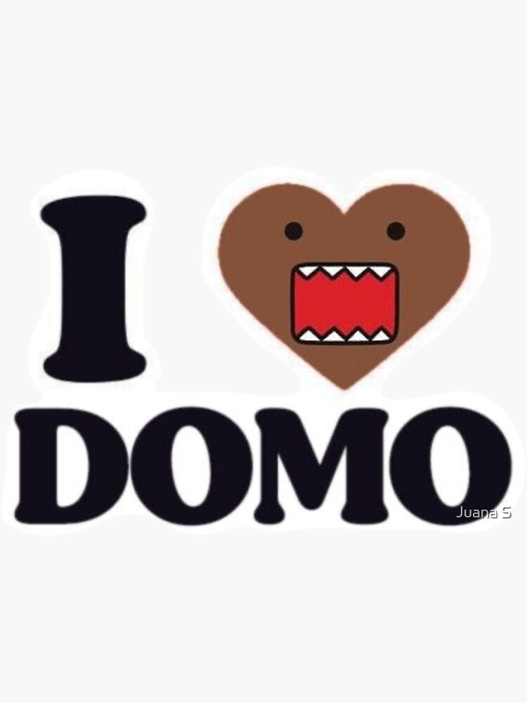 Thumbnail 3 of 3, Sticker, I love domo designed and sold by juanisanse.