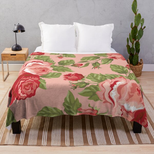 Item preview, Vintage Rose Flower And Leaves Pattern On Peach designed and sold by GraphicsClub.