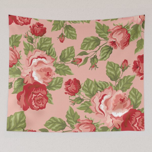 Item preview, Vintage Rose Flower And Leaves Pattern On Peach designed and sold by GraphicsClub.
