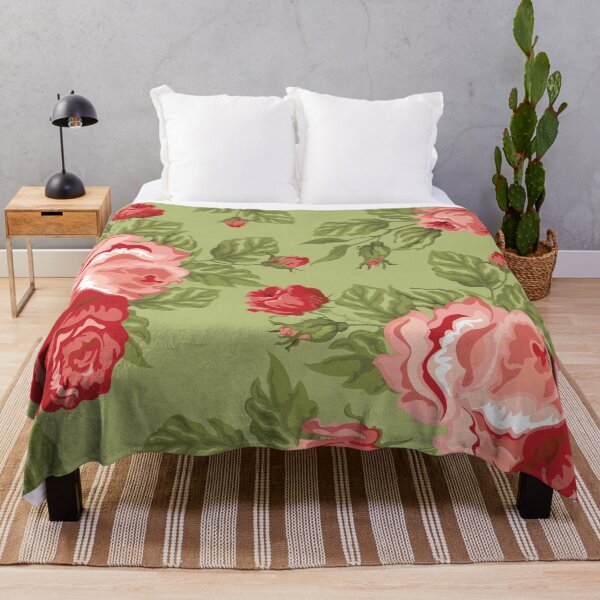 Item preview, Vintage Rose Flower And Leaves Pattern On Olive designed and sold by GraphicsClub.