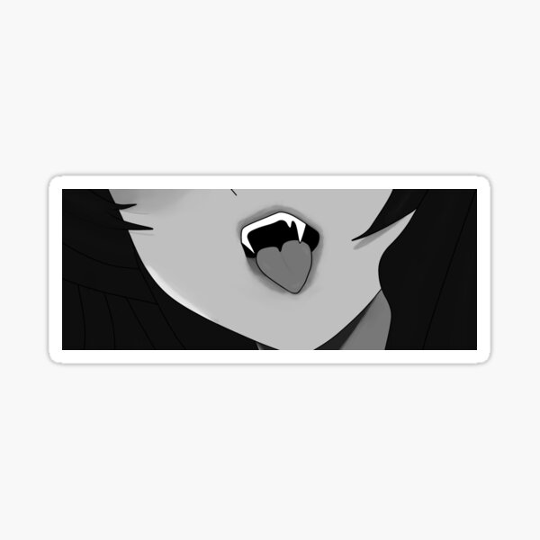 ahegao mouth hentai anime Sticker for Sale by Mitsuoo