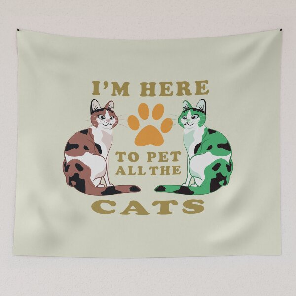 Item preview, I'm Here To Pet All The Cats designed and sold by franktact.