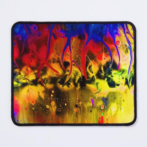 Aperçu de l'œuvre Réflexions d'un autre monde peinture abstraite en couleurs primaires créée et vendue par Karen Simon.