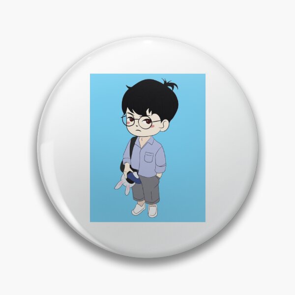 Item preview, Adorable Boy With Glasses And Satchel On A Blue Background designed and sold by CreativeCranium.