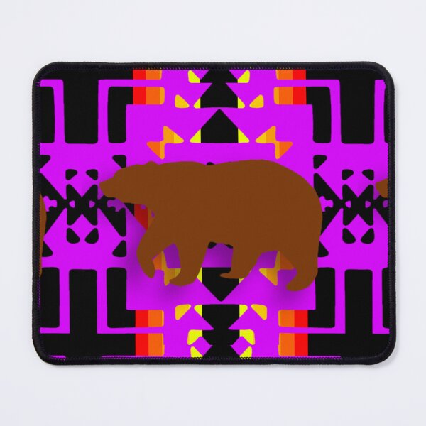 Item preview, Purple / Black Native Bear Blanket Print designed and sold by JMWCD.