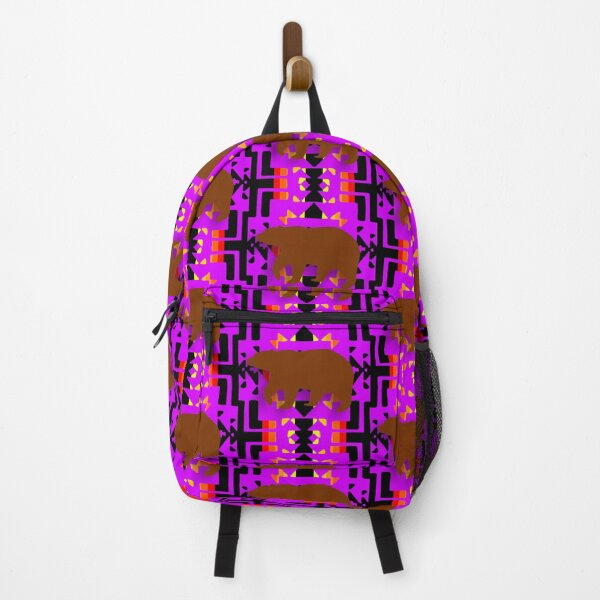Item preview, Purple / Black Native Bear Blanket Print designed and sold by JMWCD.