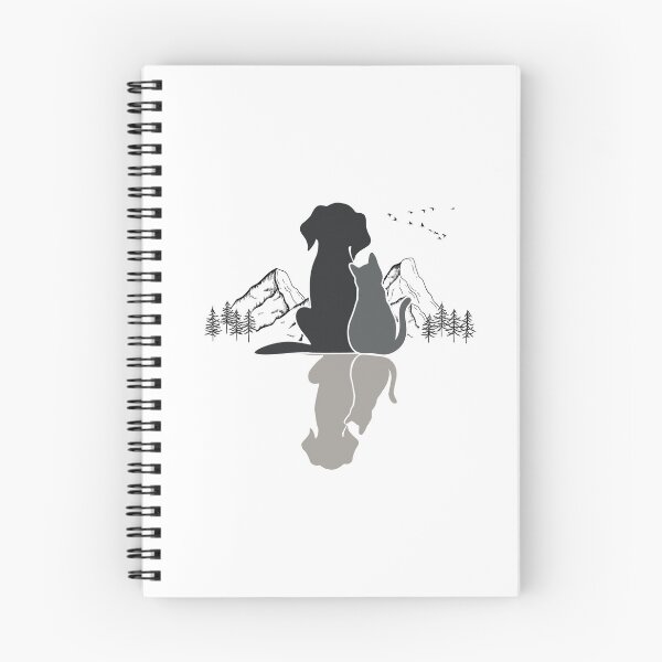 Item preview, Dogs and Cats are besties - black and white unique digital art designed and sold by Loveritas.