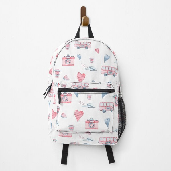 Item preview, Watercolor hand painted cute travel bus digital painting, repeat pattern designed and sold by tiana-geo.