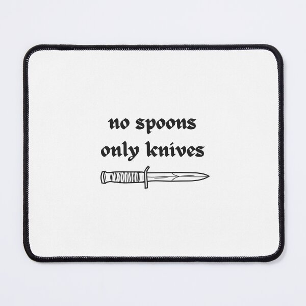 Item preview, no spoons only knives black and white designed and sold by murdypls.