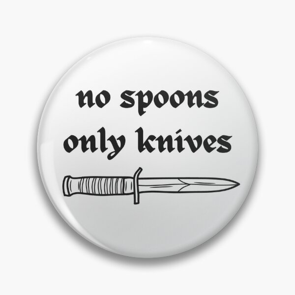 Item preview, no spoons only knives black and white designed and sold by murdypls.