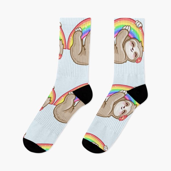 Item preview, Cute sloth hanging on a rainbow designed and sold by pablomendoza.