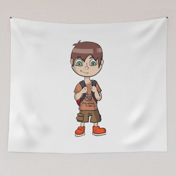 Item preview, Cute Nerdy Science Boy With Red Backpack And Shoes designed and sold by CreativeCranium.