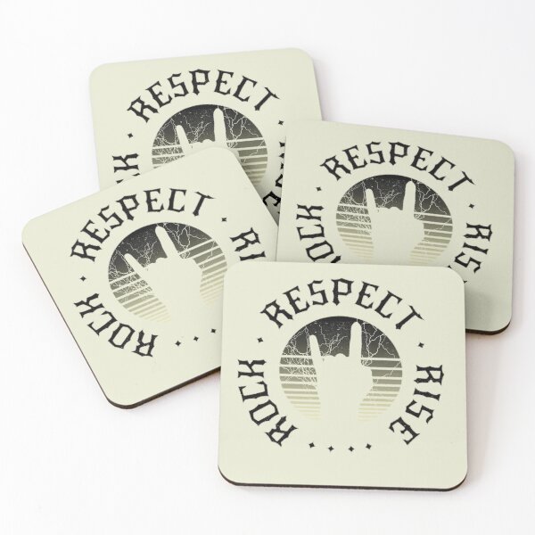 Item preview, Rock Respect Rise Metal Rock Unity Power Motto BLACK designed and sold by CRHPOD20.