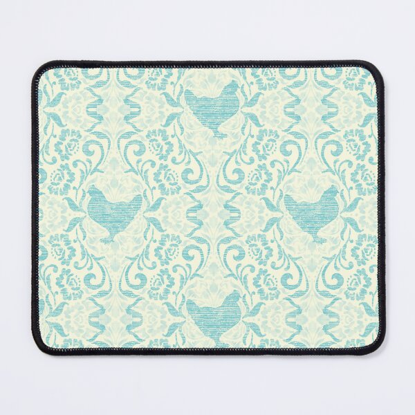 Item preview, Blue and Ivory Hen Damask designed and sold by Carolina Diaz.