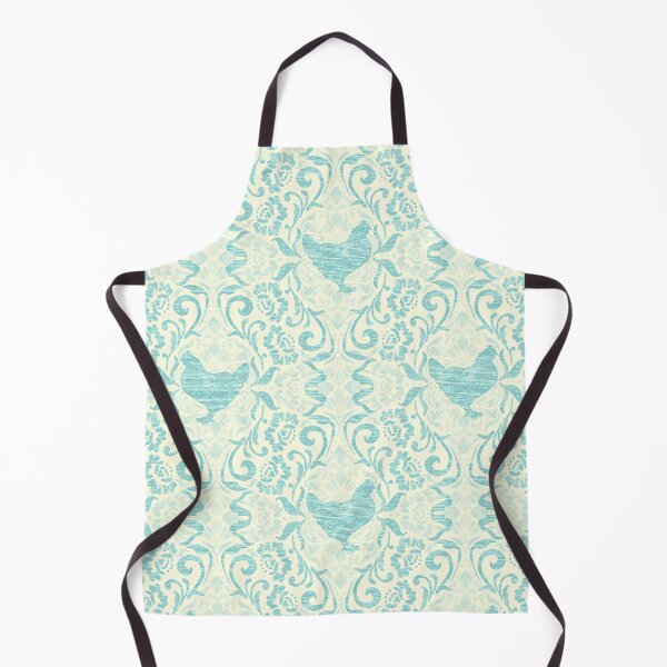 Item preview, Blue and Ivory Hen Damask designed and sold by Carolina Diaz.