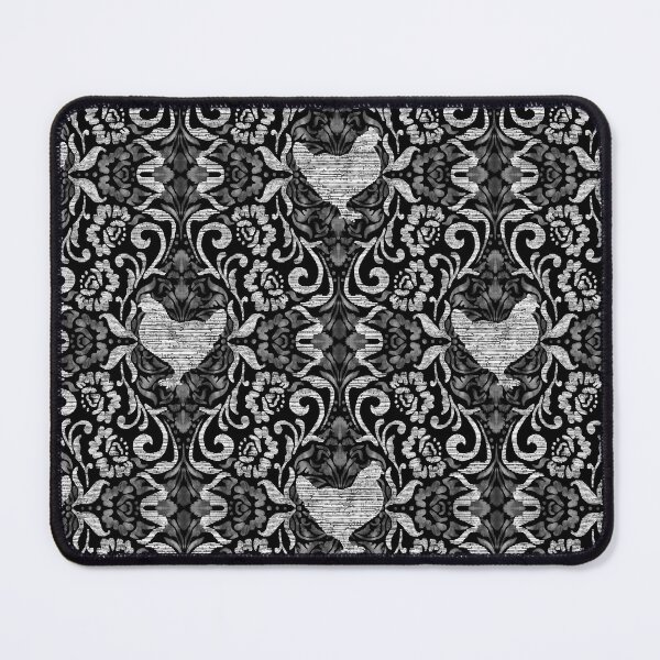 Item preview, Black and White Hen Damask designed and sold by Carolina Diaz.