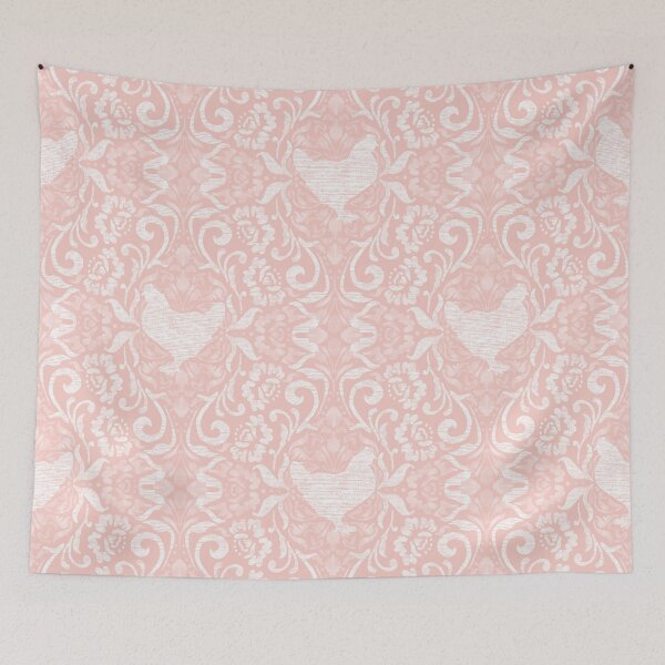 Item preview, Blush Pink Hen Damask designed and sold by Carolina Diaz.
