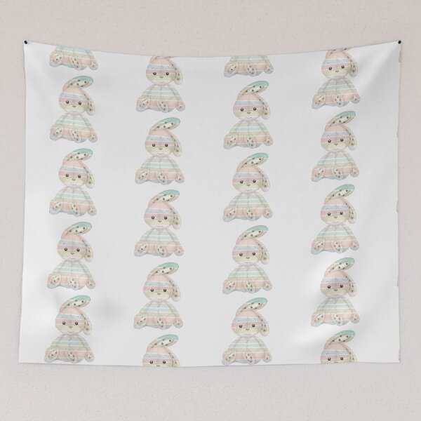 Item preview, Nursery Rainbow Bunny for new baby designed and sold by KVDcreations.