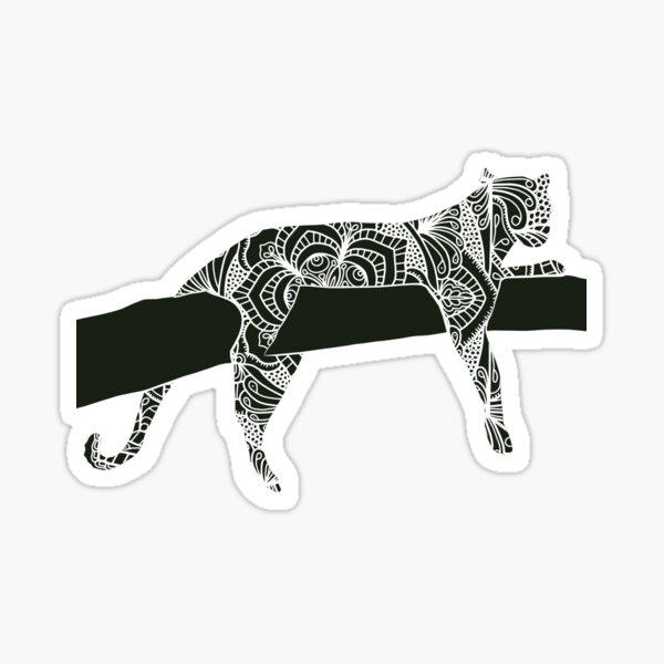 Doodle Leopard Sticker