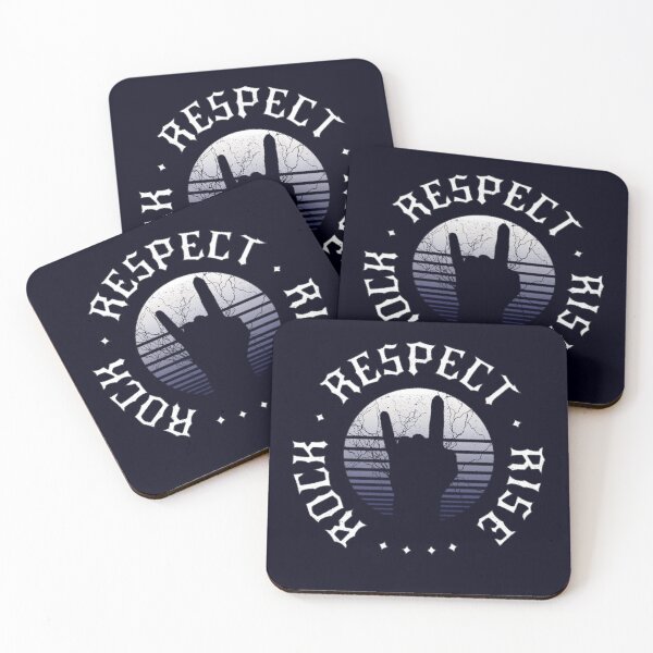Item preview, Rock Respect Rise Metal Rock Unity Power Motto WHITE designed and sold by CRHPOD20.