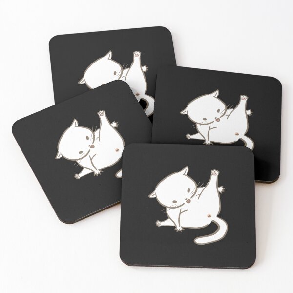 Item preview, Cartoon Cat Licking Itself Funny Cat designed and sold by Amir  Kaddour.