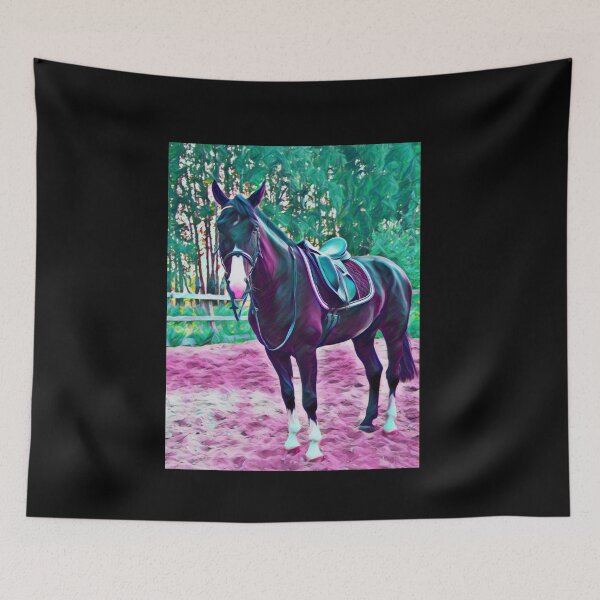 Item preview, Mustang In Saddle On Sand designed and sold by teewearstyle.